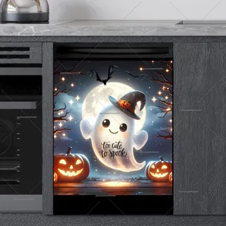 Preview of Too Cute to Spook Ghost magnet.