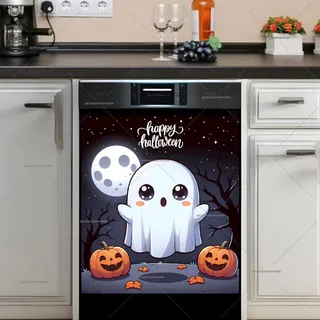 Preview of Happy Halloween Ghost magnet.