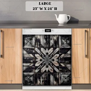 Preview of Farmhouse Barn Wood Quilt Tiles magnet in Large size.