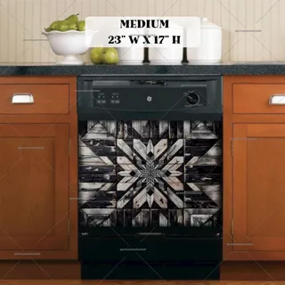 Preview of Farmhouse Barn Wood Quilt Tiles magnet in Medium size.