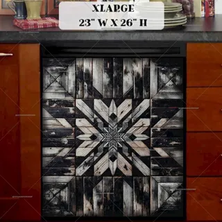 Preview of Farmhouse Barn Wood Quilt Tiles magnet in Extra Large size.