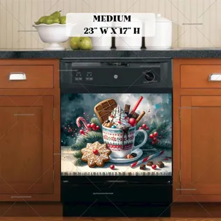 Preview of Christmas Hot Chocolate and Cookies magnet in Medium size.