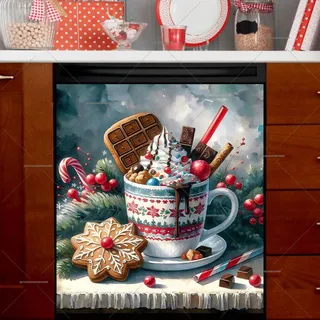 Preview of Christmas Hot Chocolate and Cookies magnet.