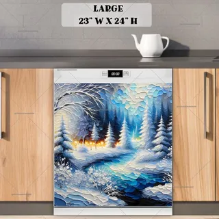Preview of Magical Winter Night magnet in Large size.