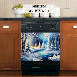 Preview of Magical Winter Night magnet in Medium size.