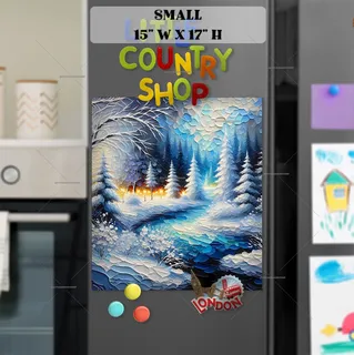 Preview of Magical Winter Night magnet in Small size.