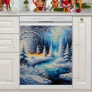 Preview of Magical Winter Night magnet.