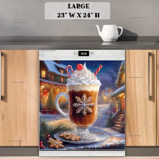 Preview of A Cup of Christmas Hot Chocolate magnet in Large size.