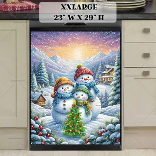 Preview of Snowman Family Christmas magnet in XX Large size.