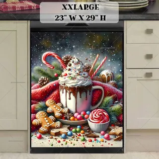 Preview of Hot Chocolate and Gingerbread Men magnet in XX Large size.