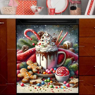 Preview of Hot Chocolate and Gingerbread Men magnet.