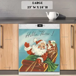 Preview of Vintage Santa on the Sleight magnet in Large size.