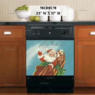 Preview of Vintage Santa on the Sleight magnet in Medium size.