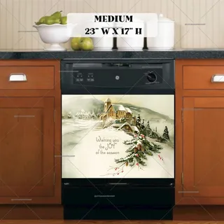 Preview of Vintage Christmas Blessing magnet in Medium size.