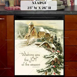 Preview of Vintage Christmas Blessing magnet in Extra Large size.