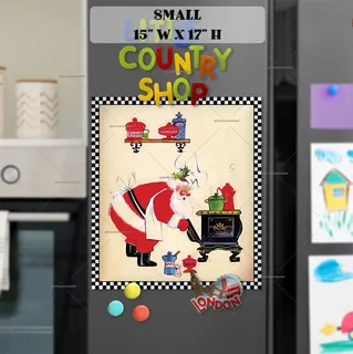 Preview of Santa Claus Bakery magnet in Small size.