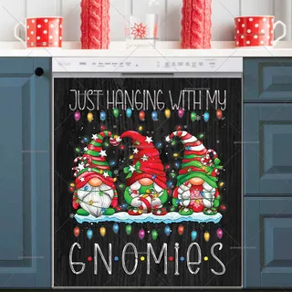 Preview of Festive Christmas Gnomes magnet.