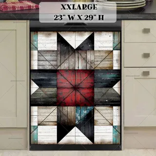 Preview of Rustic Farmhouse Barn Wood Quilt magnet in XX Large size.