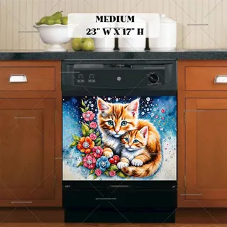 Preview of Mothar;s Day Mom and Baby Cats magnet in Medium size.