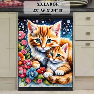 Preview of Mothar;s Day Mom and Baby Cats magnet in XX Large size.