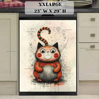 Preview of Cute Whimsical Kitten magnet in XX Large size.
