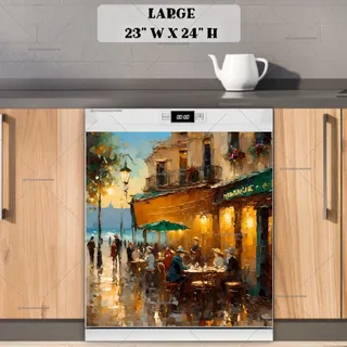 Preview of Seaside Cafe in France magnet in Large size.
