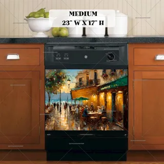 Preview of Seaside Cafe in France magnet in Medium size.
