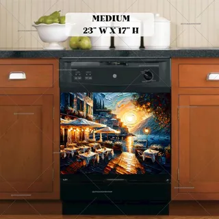 Preview of Italian Cafe in the Sunset magnet in Medium size.