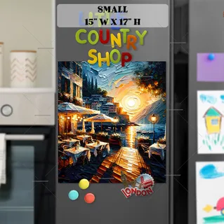 Preview of Italian Cafe in the Sunset magnet in Small size.