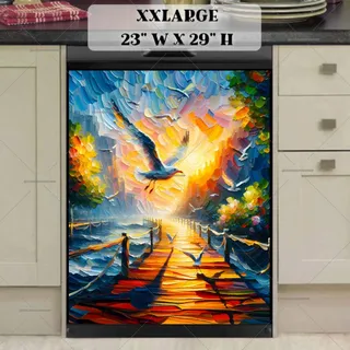 Preview of Seagulls in the Sunset magnet in XX Large size.