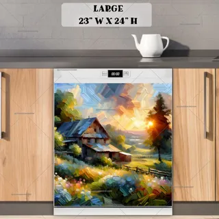 Preview of Old Summer Farmhouse magnet in Large size.
