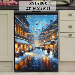 Preview of Christmas Street in the City magnet in XX Large size.