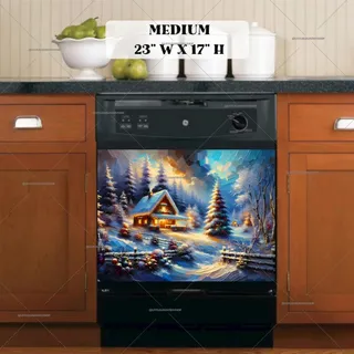 Preview of Beautiful Christmas Farmhouse magnet in Medium size.