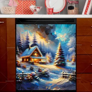 Preview of Beautiful Christmas Farmhouse magnet.