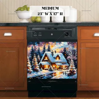 Preview of Rustic Christmas Farmhouse magnet in Medium size.
