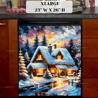 Preview of Rustic Christmas Farmhouse magnet in Extra Large size.