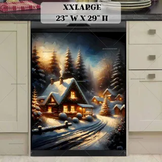 Preview of Country Christmas Cottages magnet in XX Large size.