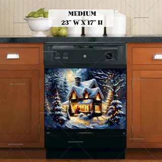 Preview of Christmas Evening at the Farmhouse magnet in Medium size.