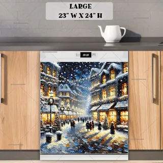 Preview of Christmas City Evening magnet in Large size.