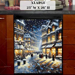 Preview of Christmas City Evening magnet in Extra Large size.