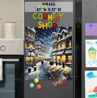 Preview of Christmas City Evening magnet in Small size.