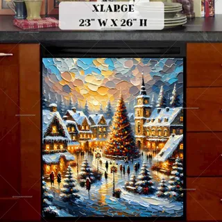 Preview of Christmas Time in the City magnet in Extra Large size.