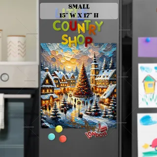 Preview of Christmas Time in the City magnet in Small size.