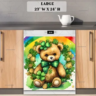 Preview of St. Patrick Day Teddy Bear magnet in Large size.