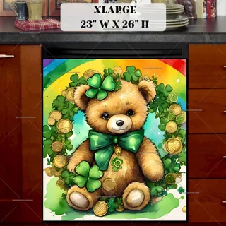 Preview of St. Patrick Day Teddy Bear magnet in Extra Large size.