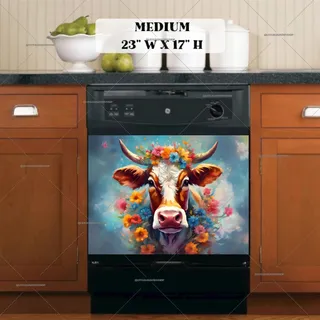 Preview of Pretty Farmhouse Cow magnet in Medium size.