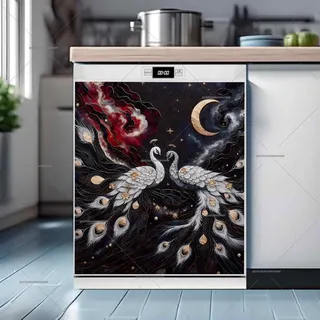 Preview of White Peacock Couple magnet.