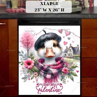 Preview of Valentine’s Day Duck magnet in Extra Large size.