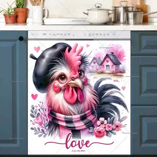 Preview of Valentine’s Day Rooster magnet.