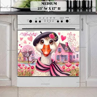 Preview of Valentine’s Day Goose magnet in Medium size.